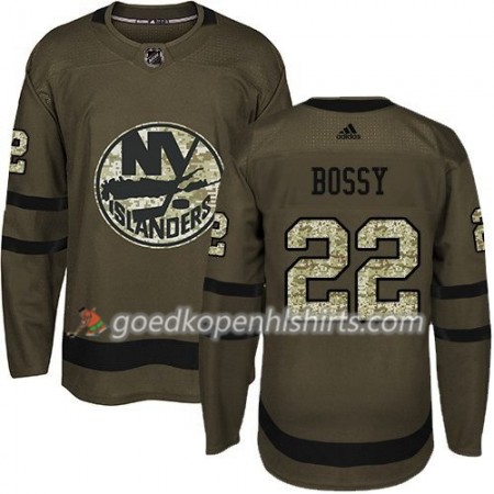 New York Islanders Mike Bossy 22 Adidas 2017-2018 Camo Groen Authentic Shirt - Mannen